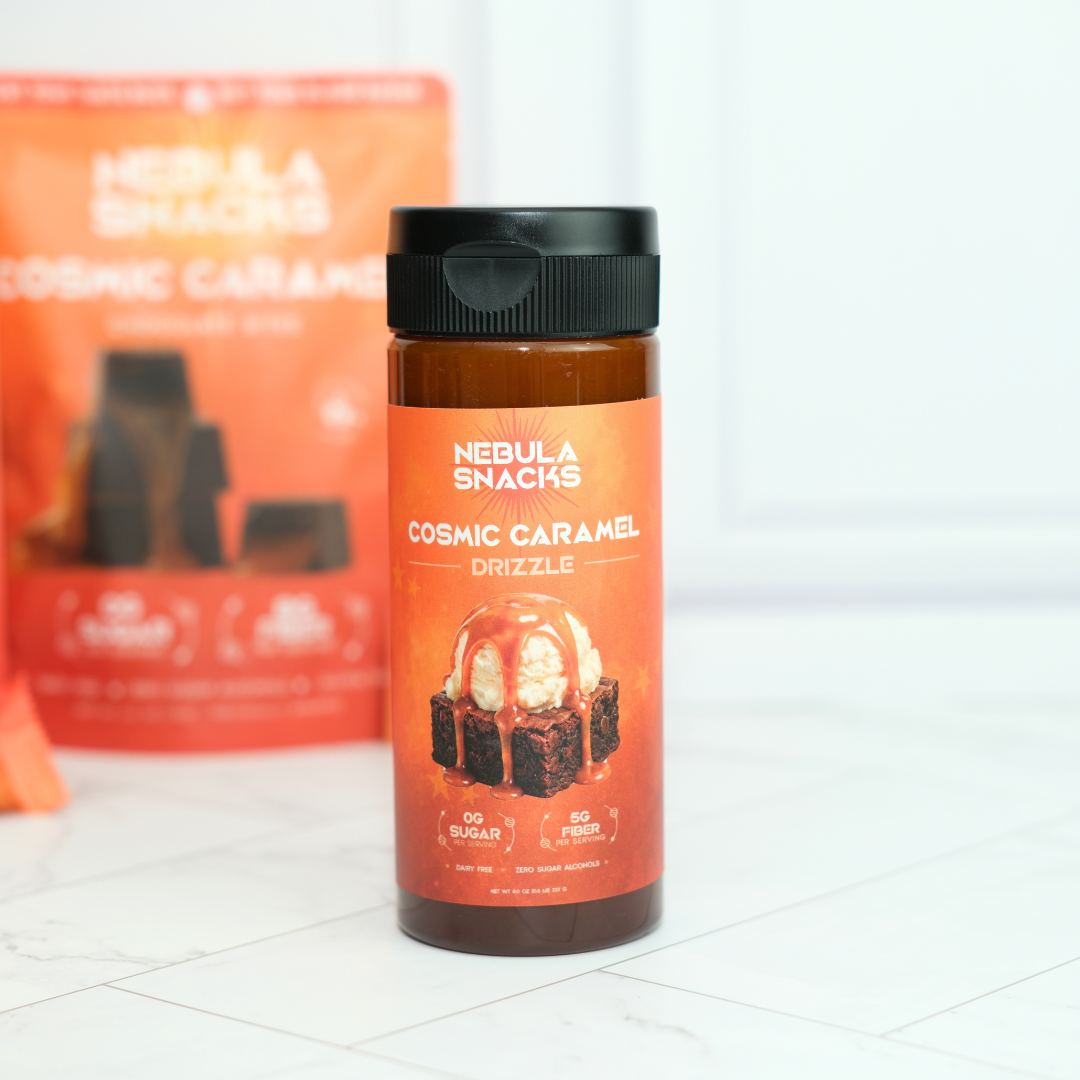 Zero Sugar Caramel Drizzle Sauce | Dairy Free Caramel | Nebula Snacks