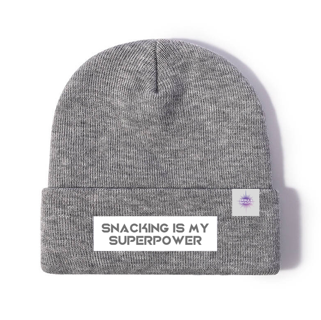 "Snacking is My Superpower" Beanie