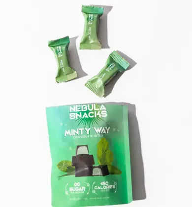 Minty Way pouch with individually wrapped chocolate bites