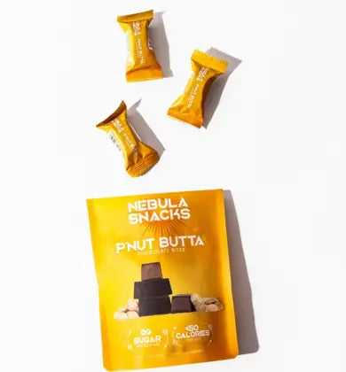 P'Nut Butta pouch with individually wrapped chocolate bites