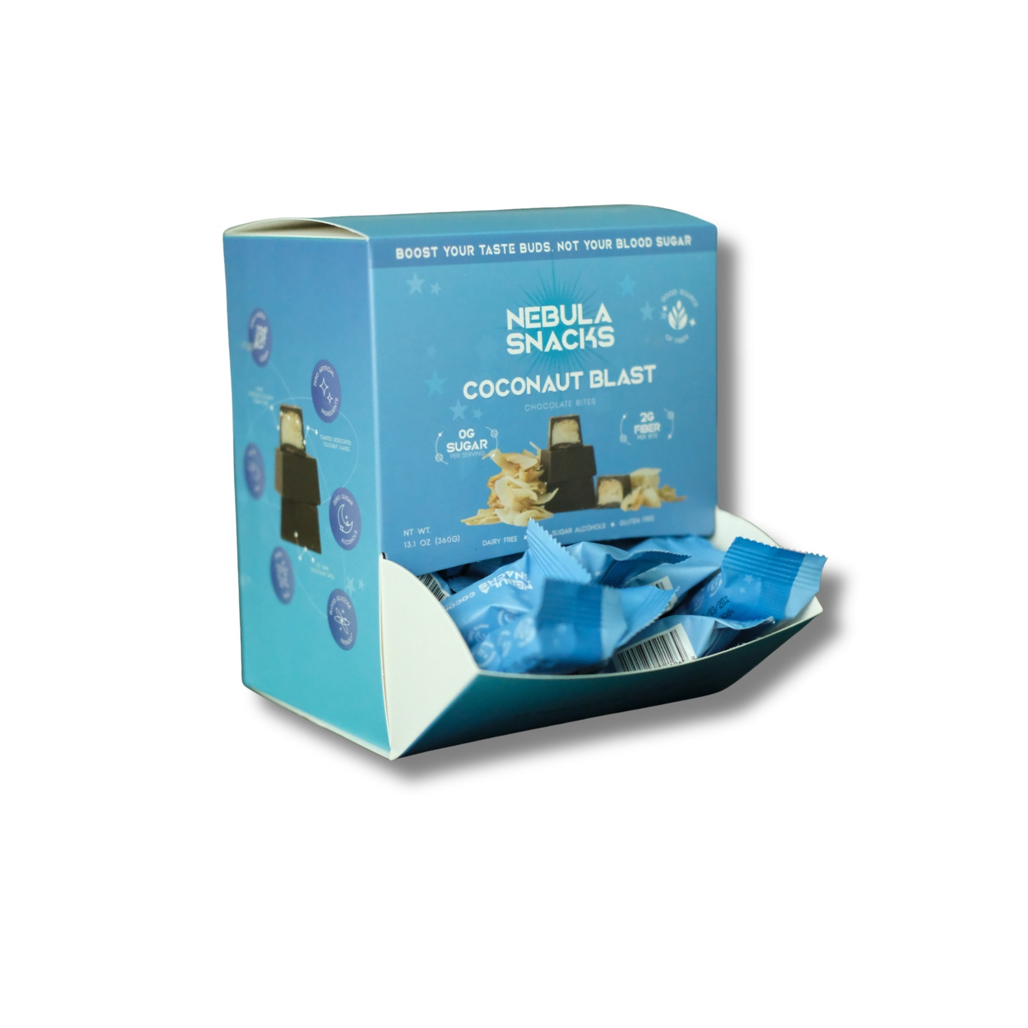 美品 DieTRAX – The Eight Bit Strikes Back Nebula Snacks | Non-Glycemic Chocolate Bite Pantry Packs; Zero Sugar