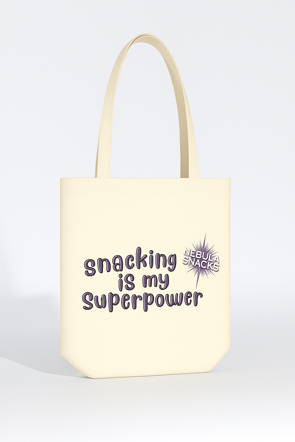 "Snacking is My Superpower" Tote Bag