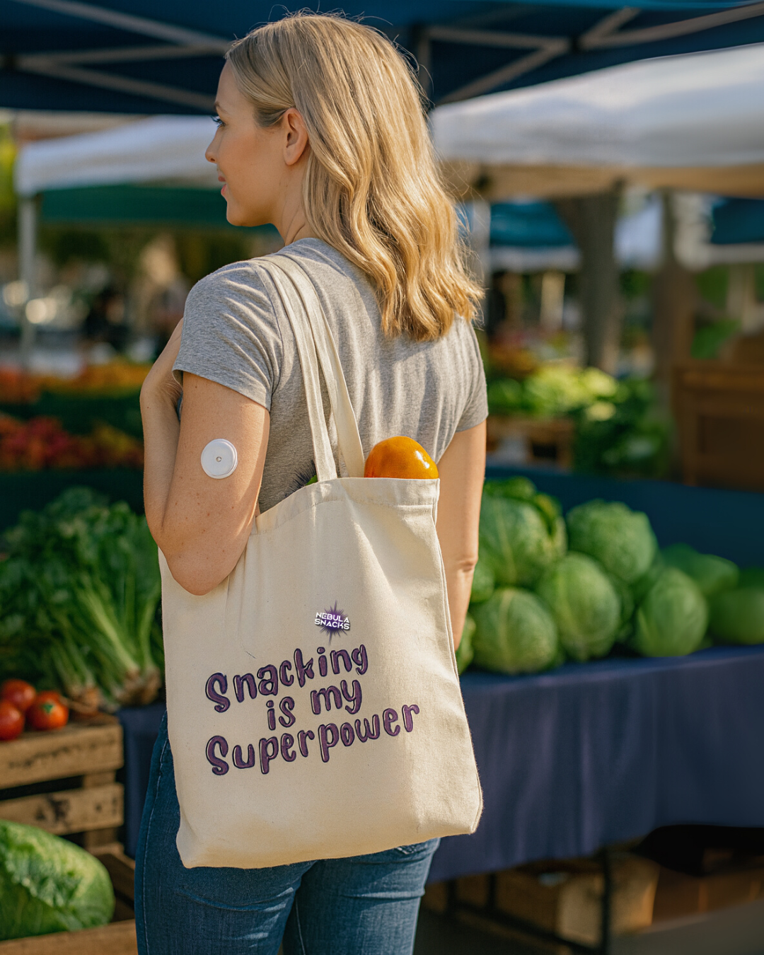 &quot;Snacking is My Superpower&quot; Tote Bag