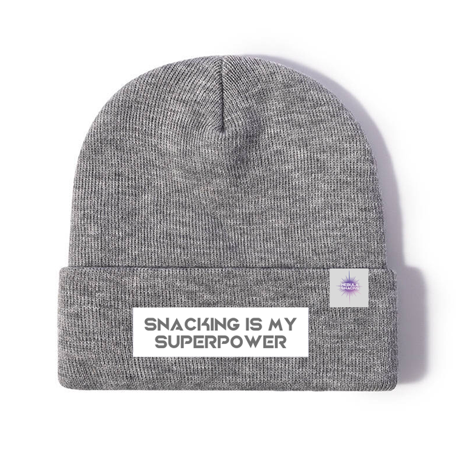 &quot;Snacking is My Superpower&quot; Beanie