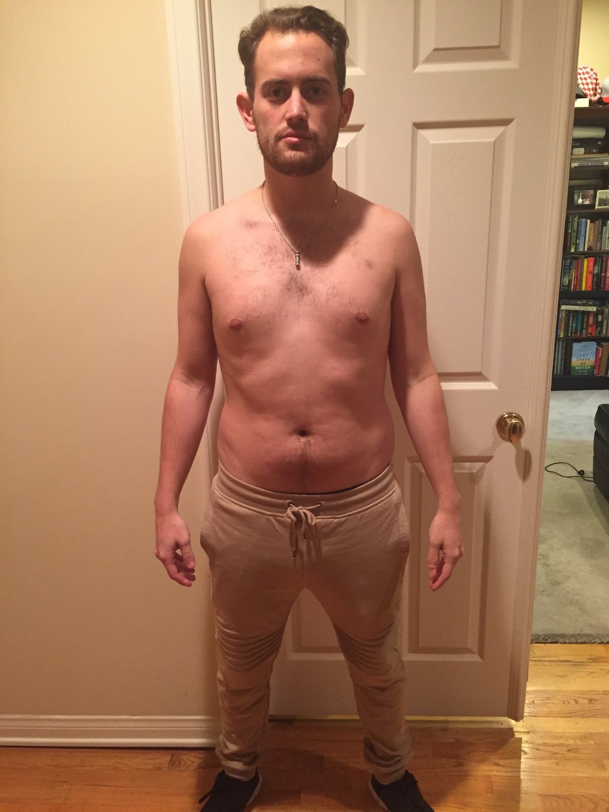 David at home during his dieting years
