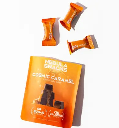 Cosmic Caramel pouch with individually wrapped chocolate bites